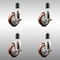 Service Caster 4 Inch 316SS Maroon Poly Swivel 1-5/8 Inch Expanding Stem Caster Set Brake SCC SCC-SS316EX20S414-PPUB-MRN-TLB-158-4 - alternate 1
